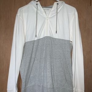 American Eagle Grey and White Quarter Zip